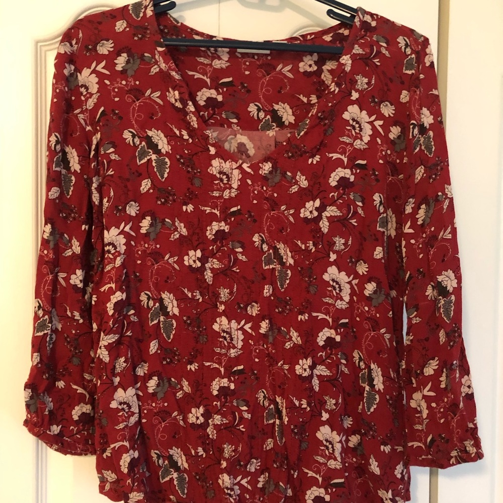 Flower print blouse